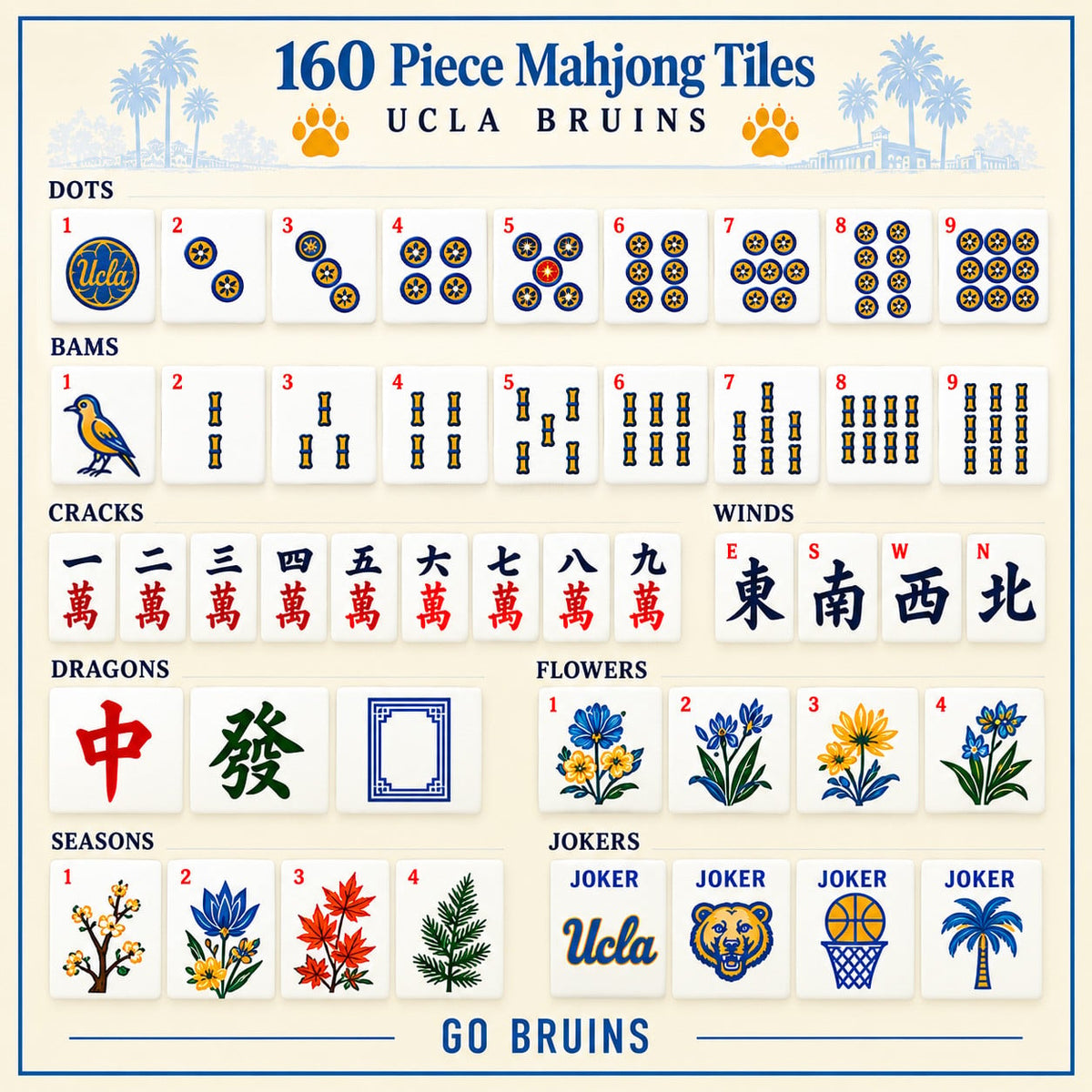 Premium UBMB Mahjong Tiles Set TNSM
