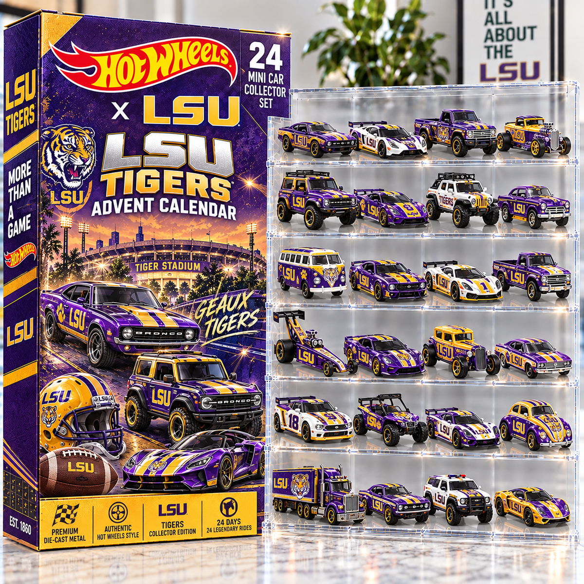 LSU Premium Mini Car Advent Calendar LNTH