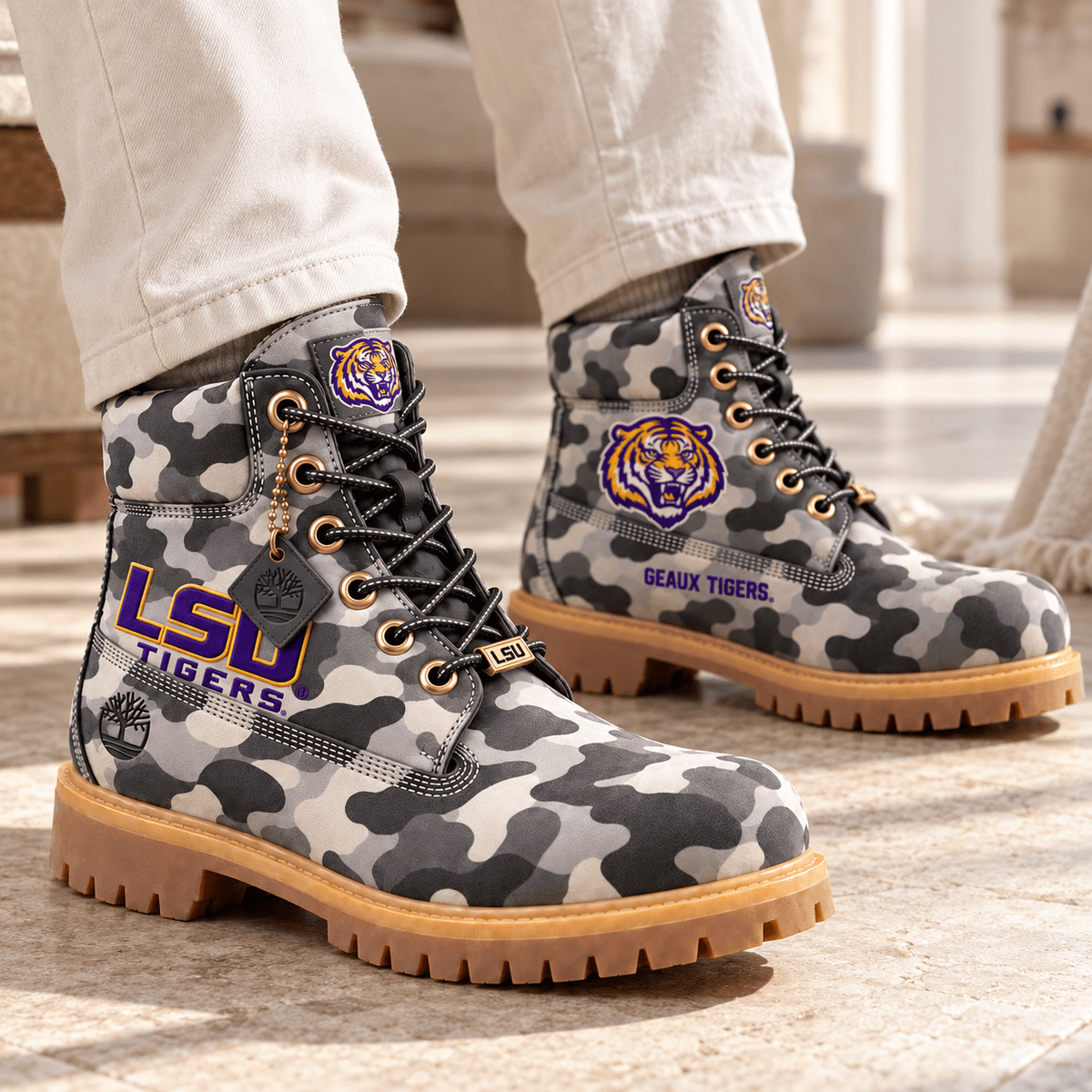 PREMIUM LSU HERITAGE CAMO BOOTS PTKL