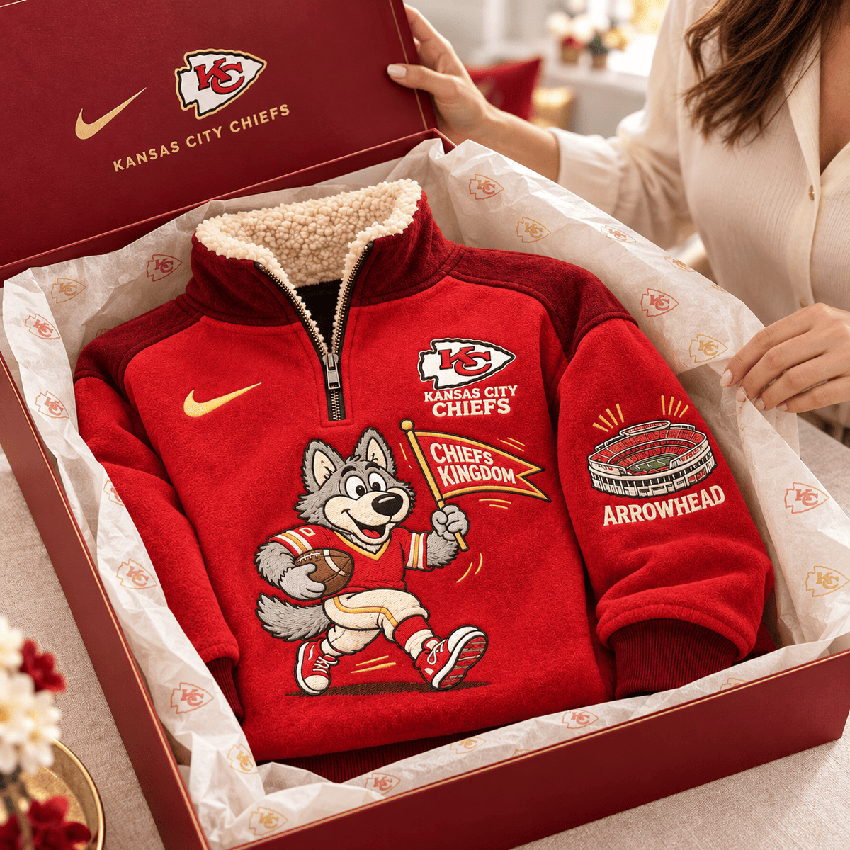 KCC PREMIUM COZY SHERPA COLLAR PULLOVER HQH